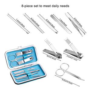 7 In 1 Stainless Steel Nail <b>Kit</b> With Case Portable <b>Manicure</b> Tools Set For Adults Classic Style - Product Image 2