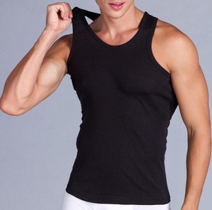 Camiseta sin Mangas para Hombre, Nueva Colección 2026, Color Gris, Algodón, Cuello Redondo, Estilo Casual, Tejido de Punto, Color Sólido, Transpirable, para Fitness - Product Image 2