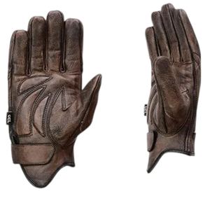 Gants de moto en cuir véritable ciré de qualité supérieure avec doublure intérieure chaude et rembourrage en mousse pour éviter les blessures - Product Image 3