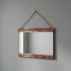 Artisan Design <b>Rustic</b> Metal Framed Wall Mirror Decorative Rectangular Hanging Design For <b>Bathroom</b> <b>vanity</b> living room - Product Image 2