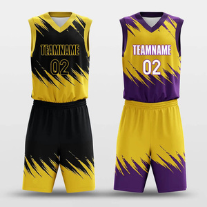 Uniforme de basket-ball fabriqué par une usine professionnelle, vêtements de sport fabriqués en tissu doux, 100% polyester, uniformes de basket-ball en vente - Product Image 2