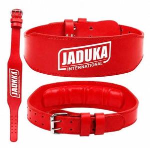 เข็มขัดยกน้ำหนักหนังแท้ Jaduka International ปี 2026 หนา 10 มม. ป้องกันการลื่นไถล ปรับระดับได้ หัวเข็มขัดแบบปรับได้ สีแดง สำหรับทุกเพศ ระดับมืออาชีพ - Product Image 1
