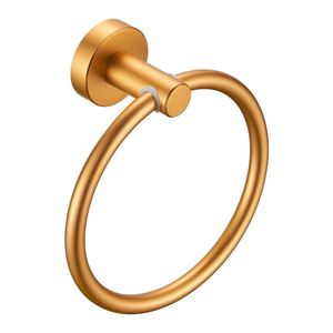 Anello Portasciugamani Moderno Dorato in Alluminio Spaziale Spesso, Finitura Spazzolata, per Bagno e Cucina, Ideale per Hotel - Product Image 2