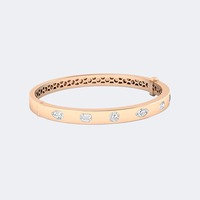 Bracelet élégant en or avec diamants de laboratoire multi-formes pour femme, luxe, anniversaire, mariage, certifié IGI SGL, couleur E/F, VS-VVS