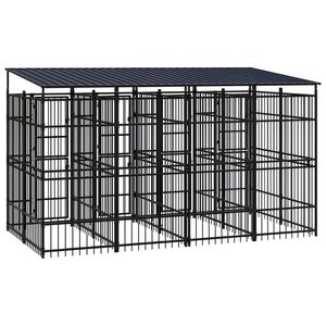 Grande cage pour chien durable en acier noir thermolaqué - Product Image 5