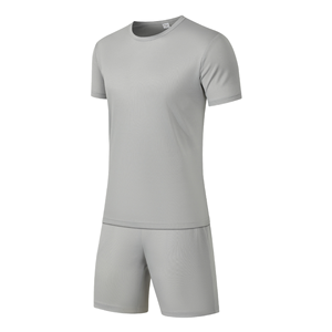 SANGLASPORTS Plain <b>Brown</b> Men's Summer Slim Fit <b>Gym</b> Workout T-Shirt Shorts Quick Dry Breathable Cotton Spandex Vintage <b>Set</b> - Product Image 4
