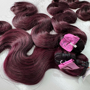 Meilleure qualité Deep Wave Raisin Couleur SDD Vietnamien Humain Vierge Cheveux Extension Machine Double Trame Prix de Gros Usine Vendeur - Product Image 1