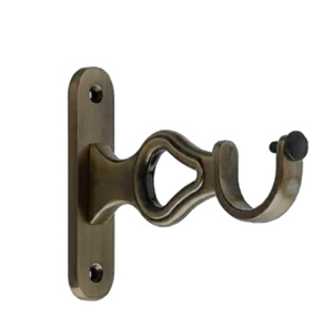 Support de tringle à rideaux double robuste en métal noir mat, pour décoration de fenêtre, vente en gros d'usine - Product Image 4