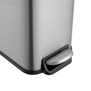 Cestino per Rifiuti con Pedale in Acciaio Inox, 1,3 Galloni, Design Sottile, Coperchio a Chiusura Morbida, Argento, Confezione da 2 - Product Image 4