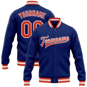 Royal Orange <b>White</b> Custom Varsity <b>Jacket</b> Full Snap Button Wool Polyester Blend Letterman Bomber <b>Jacket</b> for <b>Men</b> and Women - Product Image 1