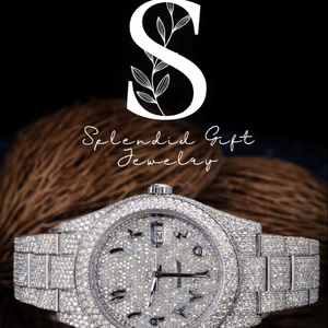 Luxury Silver Plated Full Diamond Quartz Wrist <b>Watches</b> Shiny Hip Hop Design Round <b>Case</b> 20mm Band Width Iced Out <b>Watch</b> for Men - Product Image 1