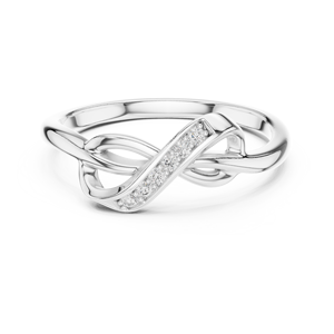 <b>INFINITY</b> LAB GROWN DIAMOND RING SET 18KT <b>ROSE</b> GOLD RHODIUM PLATED BRILLIANT CUT WOMEN ENGAGEMENT PARTY WEDDING VALENTINE GIFT - Product Image 5