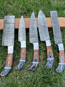 High Quality 5 PCS Professional Kitchen <b>Knife</b> <b>Set</b> With Damascus Steel Blade and Custom Handle Kitchen <b>Knife</b> <b>Set</b> For Hot Sale - Product Image 4