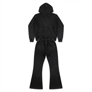 Nuevo Conjunto Deportivo Personalizado para Hombre, con Capucha, Color Negro, Manga Larga, Cierre Frontal con Cremallera, Estampado Endless Energy, Ropa Urbana de Otoño, Algodón, Corte Holgado - Product Image 2