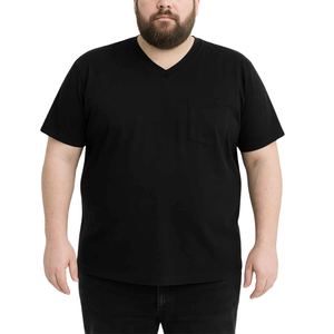 Camiseta de algodón de color personalizado, directo de fábrica, para hombre, corte regular, color verde azulado, informal elegante, cuello en V, manga corta - Product Image 5