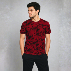 T-shirt en coton et polyester 100% pour homme, coupe classique, manches courtes, personnalisable, tricoté, écologique, OEM ODM - Product Image 1