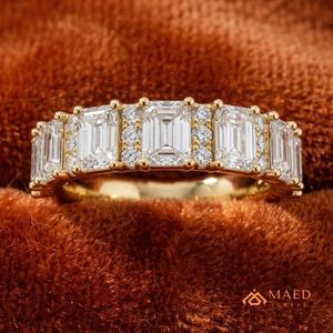 แหวนหมั้นเพชรโมอิสซาไนต์ทรงเหลี่ยมมรกต ชุบทอง 18K แหวนแต่งงานเพชร เครื่องประดับชั้นดีสำหรับผู้หญิง แหวนหรูสำหรับเจ้าสาว ฉลองครบรอบแต่งงาน - Product Image 5