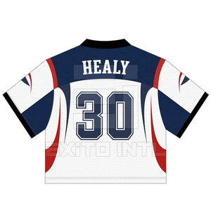 Camiseta de Fútbol de Malla 100% Poliéster, Cuello en V, Manga Corta, Transferencia Térmica, Logotipo Personalizado, Uniforme de Equipo, Venta al Por Mayor, OEM, Juvenil, Hombre, Adulto, Color - Product Image 2