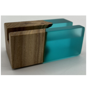 Customizable Wood And Resin Business <b>Card</b> Holders Clipboard Top Selling Product Resin And Wood Business <b>Card</b> Holder - Product Image 1