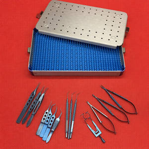 14 piezas de pinzas y tijeras de titanio, manipulador de IOL, instrumentos quirúrgicos oftálmicos - Product Image 1