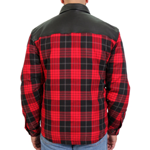 เสื้อเชิ้ตผ้าสักหลาดลายสก็อตแบบสั่งทำ OEM สำหรับทุกเพศ ระบายอากาศได้ดี ไซส์ใหญ่พิเศษ ผ้าอะรามิด กระชับพอดีตัว แขนยาว สำหรับนักขี่มอเตอร์ไซค์ ผู้ชาย - Product Image 3