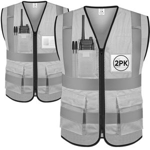 Neon <b>Work</b> Vest Reflective Safety Vests for Men Women High Visibility Vest with Pockets Mesh Fabric <b>Construction</b> Safety Apparel - Product Image 1