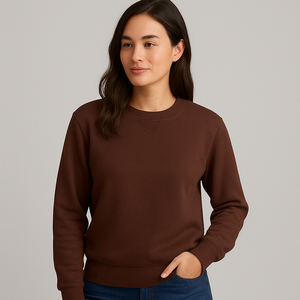 Sweat-shirt à col rond en coton 100% couleur or massif 430GSM à côtes larges, surdimensionné, épaules tombantes, manches longues, streetwear d'hiver pour homme - Product Image 5