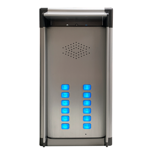 Interphone audio cellulaire GSM sans fil 4G avec 12 boutons d'appel, pour usage multi-résidentiel, en acier inoxydable, résistant à l'eau, alimenté en courant continu - Product Image 2