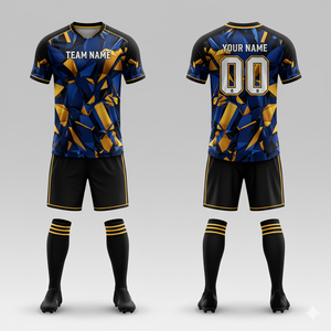 Ensembles d'uniformes de football unisexes pour adultes, maillots personnalisés, kits de football, nom et numéros d'équipe personnalisés, séchage rapide, 100 % polyester, fournisseur Pakistan - Product Image 3