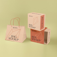 Boîtes d'expédition en carton ondulé avec logo de marque assorti à un ensemble de sacs en papier pour emballages de luxe de produits de beauté, solutions cadeaux haut de gamme