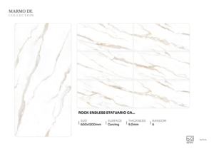 Azulejos de Porcelana Modernos con Relieve Texturizado 60X120CM 600X1200MM 24X48 Superficie en Relieve para Proyectos de Diseño Contemporáneo - Product Image 3