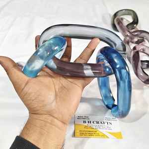 Eslabones de cadena de resina personalizables, de gran tamaño y colores claros, disponibles en varios colores, eslabones grandes de resina, a la moda. - Product Image 2