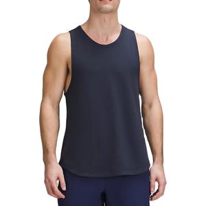 Camiseta sin mangas de algodón personalizada para hombre, cómoda, de secado rápido, acanalada, transpirable, tallas grandes - Product Image 1
