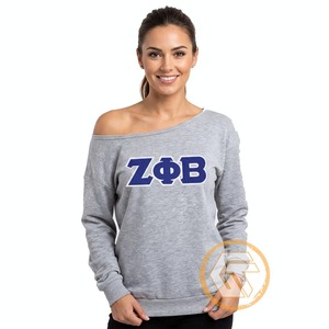 GREEK TREASURES เสื้อสเวตเชิ้ตฤดูหนาวสำหรับสตรี Zeta Phi Beta ปักลายตามสั่ง ผลิตขายส่ง ผ้าฝ้าย 100% - Product Image 1