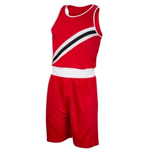 Conjunto de Uniforme de Boxeo Rojo Personalizado al por Mayor para Hombre, Chaleco de Boxeo Transpirable de Malla, Pantalones Cortos, Traje OEM para Entrenamiento y Combate, Artículos Deportivos - Product Image 2