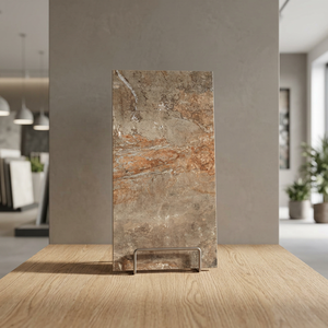 Carreaux de sol et mur en porcelaine brillante effet pierre dorée rouille 600x1200mm – Collection Urban Concrete pour intérieur moderne - Product Image 4