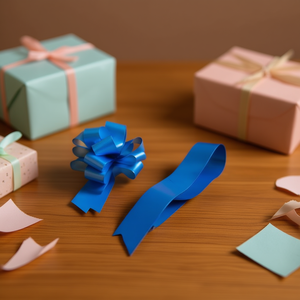 Fiocco Automatico Blu Ilan 2.8x46 Cm 6 Pezzi Per Confezioni Regalo - Product Image 2