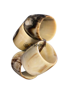 Anneau de serviette élégant en corne écologique, fait main, accessoire de table haut de gamme pour cadeaux Tradebyd - Product Image 4