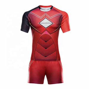 ชุดยูนิฟอร์มรักบี้ฟุตบอลผู้ชาย โพลีเอสเตอร์พิมพ์ลายแบบ Sublimation เต็มตัว ระบายอากาศได้ดี ดีไซน์ปรับแต่งได้ - Product Image 5