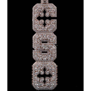 Colgante de Lujo con Letra CSO, con Diamantes Moissanite VVS en Corte Pera y Redondo, Chapado en Oro sobre Plata de Ley 925, Joyería Hip Hop - Product Image 1