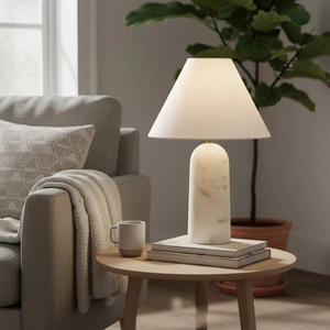 Luxury Modern <b>Table</b> Lamp With Tapered Geometric Shade Elegant Ambient Lighting And Sophisticated Contemporary Interior Styling - Product Image 3