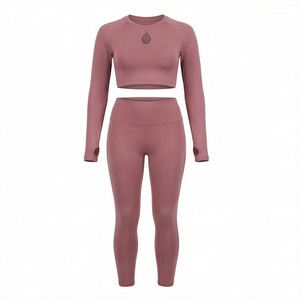 Ensemble de yoga sans couture pour femmes, vêtements de sport, cinq pièces, vêtements de gym, hauts d'entraînement, tenue de sport, vêtements athlétiques pour femmes - Product Image 1