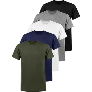 เสื้อยืดคอกลมสีพื้นสำหรับผู้ชาย ผ้าฝ้าย 100%/ผ้าผสม 160-240 GSM+ แห้งเร็ว เป็นมิตรกับสิ่งแวดล้อม สไตล์ไฮสตรีท ปรับแต่งได้ - Product Image 6