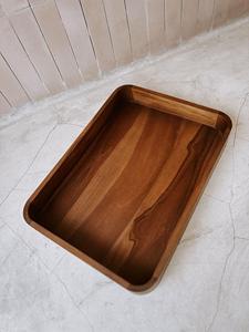 Bandeja de Servicio de Madera de Teca - Portátil para Cocina y Escritorio, de un Solo Nivel - Product Image 3
