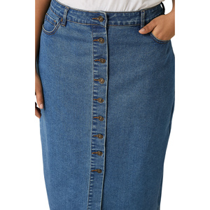 Falda Vaquera de Talla Grande para Mujer, Tela al por Mayor, Personalizable, Muestra Gratuita, la Mejor Calidad - Product Image 5