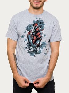 เสื้อยืดคอตตอนหวีเนื้อผ้าบางเบา 180 กรัม ทรงเข้ารูป สตรีทแวร์ลำลองสำหรับผู้ชาย ลายกราฟิกออกแบบเองได้ - Product Image 2