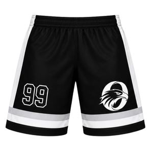 Conjunto de Hockey sobre Hielo Sublimado Negro para Hombre, Jersey y Pantalones Cortos de Poliéster a Rayas, Uniforme Deportivo para Entrenamiento y Partidos - Product Image 4