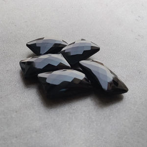 Piedra Preciosa de Ónix Negro Natural, Corte Briolette, Rectangular, Calibrada, para Joyería - Product Image 6
