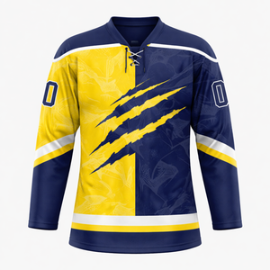 เสื้อฮอกกี้น้ำแข็งแบบใหม่ปี 2026 สไตล์ OEM ผลิตตามสั่งสำหรับนักกีฬามืออาชีพ ผ้าโพลีเอสเตอร์ ระบายอากาศได้ดี แห้งเร็ว คุณภาพสูง น้ำหนัก 220 กรัม สำหรับทุกเพศ - Product Image 1