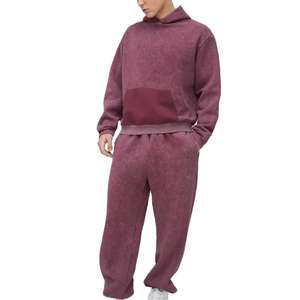Ensemble de survêtement homme personnalisé avec logo OEM 2026 – Prix de gros – Style streetwear délavé et vieilli – Survêtement respirant - Product Image 1